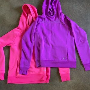 Two under armor hoodies! Never worn in great condition.